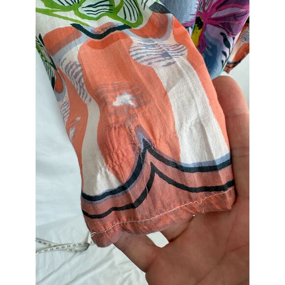 India Boutique Multicolor Embroidered Floral Tunic One Size Jeweled Tropical - Picture 10 of 10